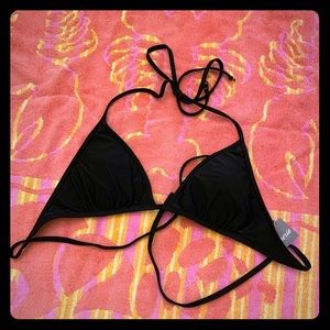Aerie Small Black Triangle Bikini Top NWT